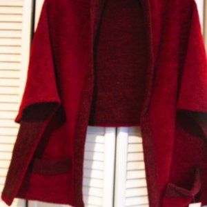 Kerry Woolen Mills Ireland Burgundy Shawl Skellig